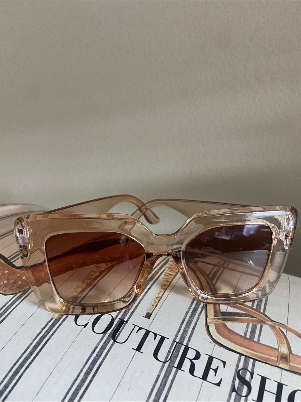 NEW Thick Double TAwny Sunglasses Anti Reflective Fun Party Shades